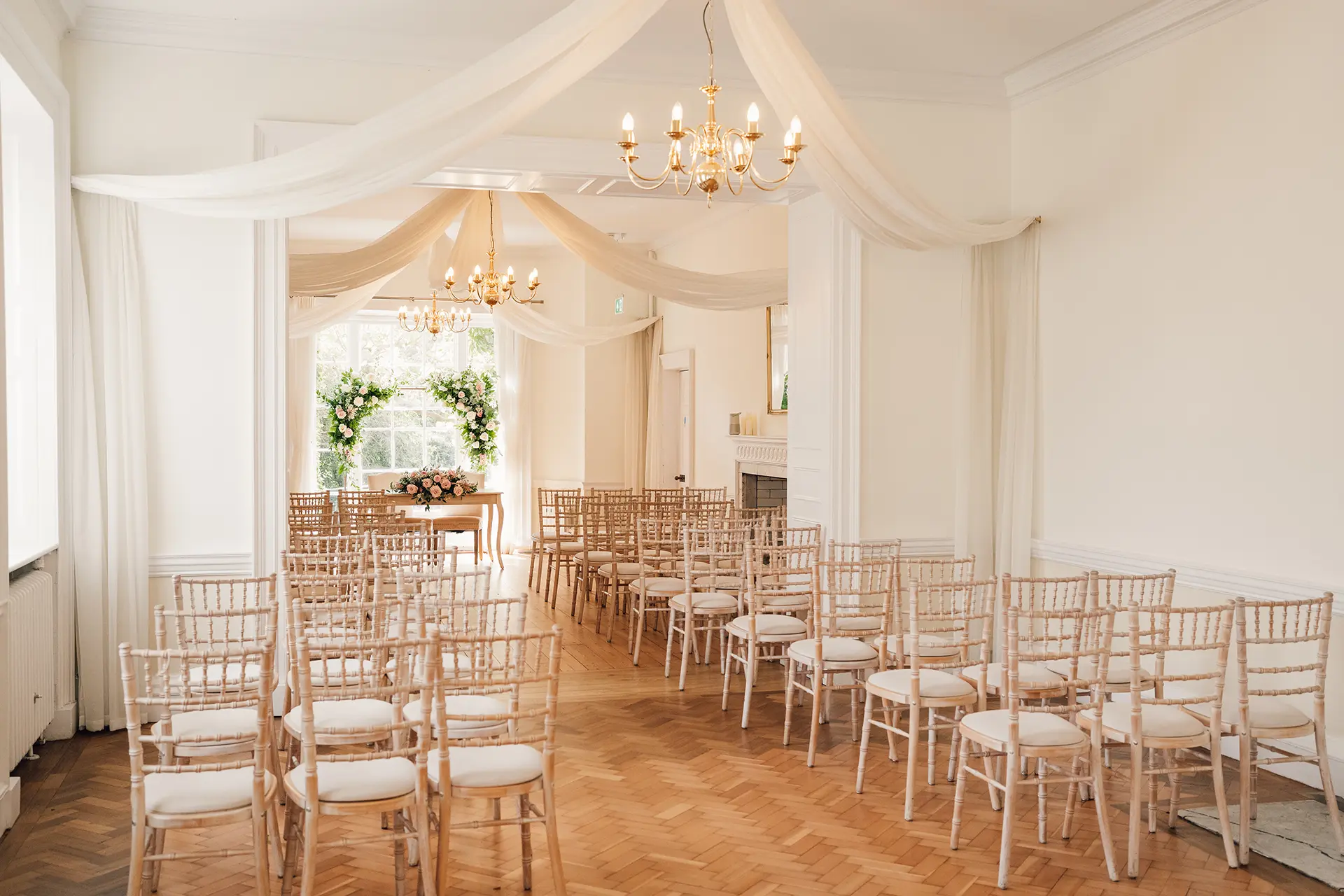 The Goring Room wedding ceremony space at Pelham House venue